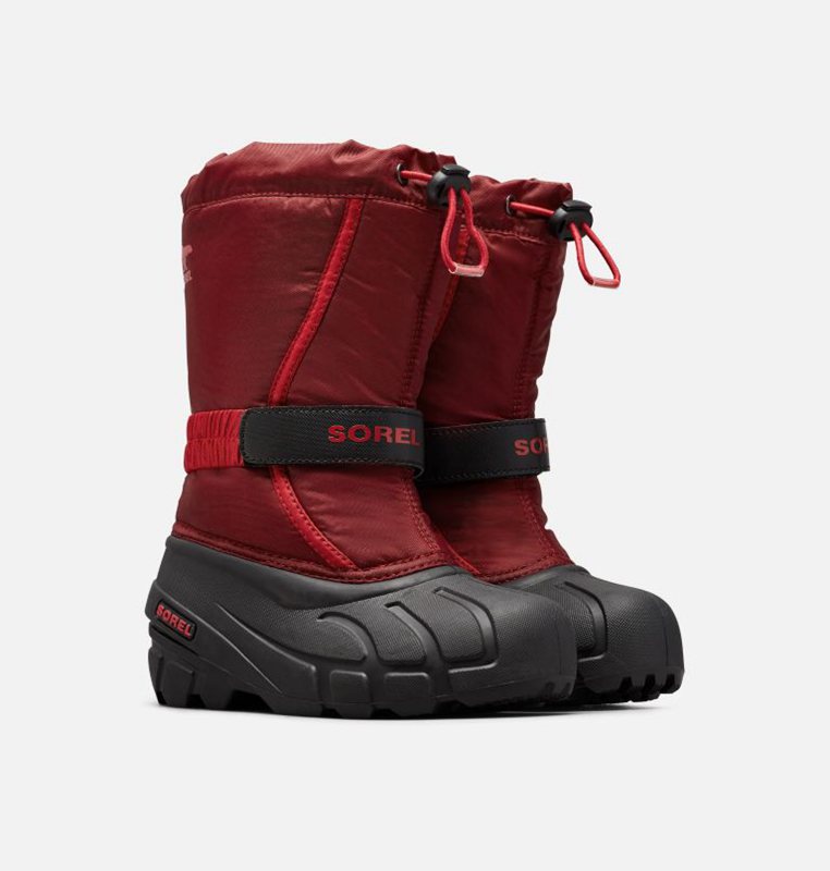 Botas Nieve Sorel Niños - Childrens Flurry™ Rojas/Negras - 90153-ORIN